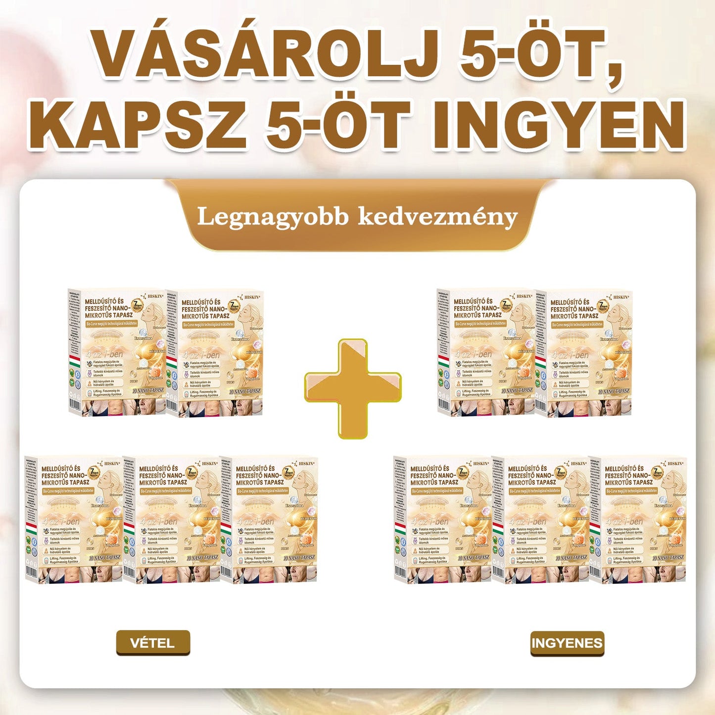 Gratulálunk! Ön a mai nap 500. vásárlónk, ezért különleges ajánlatban részesül: a második terméket 30% kedvezménnyel kaphatja meg! 🎉HISKIN®