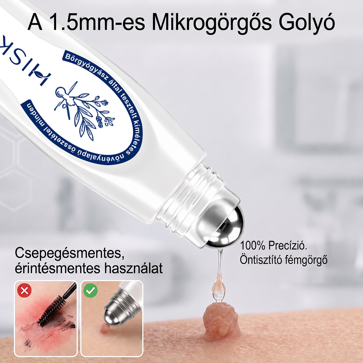 💙Hivatalos Márkabolt | 🚢 Hiskin® 7 napos Szemölcseltávolító Roll-on Ápoló Folyadék (Fájdalommentes rollerball technológia, hegek nélkül) 🐬