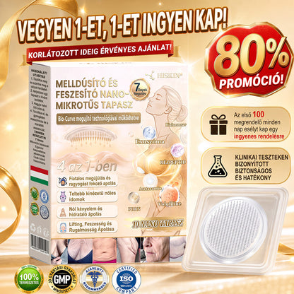 HISKIN®🏆 Mellvolumen, Emelés és Feszesítés Támogatására Szolgáló Nano Mikrotűs Tapasz Volufiline + Exosome + Rézpeptid Formula Sejtmegújító Technológiával Támogatva